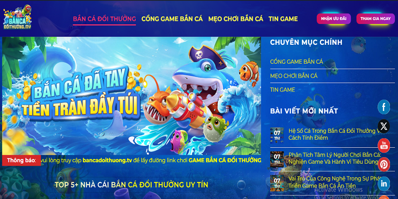 Tham khảo game bắn cá uy tín tại
